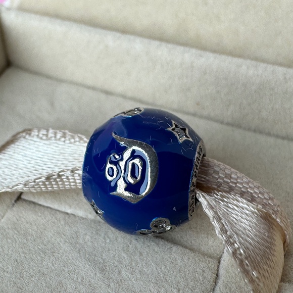 Authentic Disneyland Park 60th Anniversary Pandora Blue enamel pendant - Picture 10 of 11